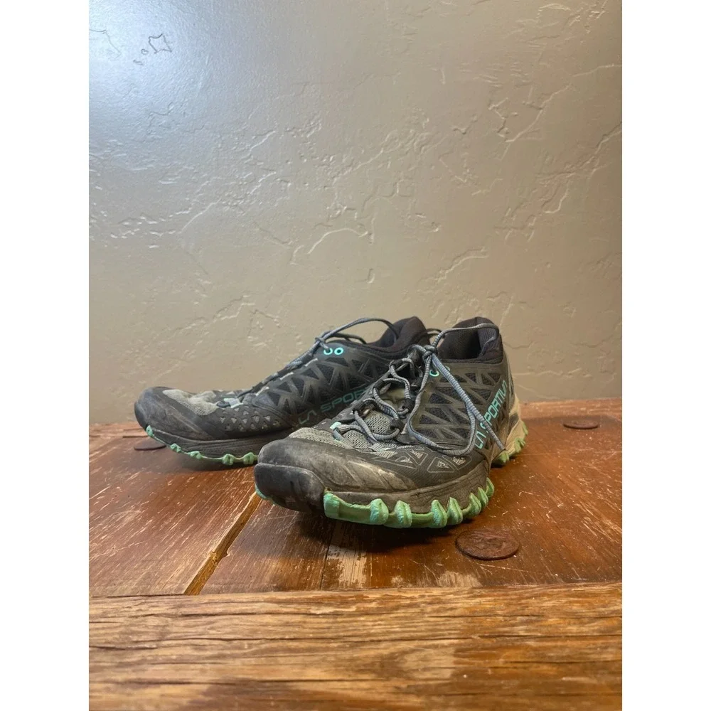 La Sportiva Bushido II Trail Running Shoes Womens 9.5 Blue Sneakers Hiking MTN